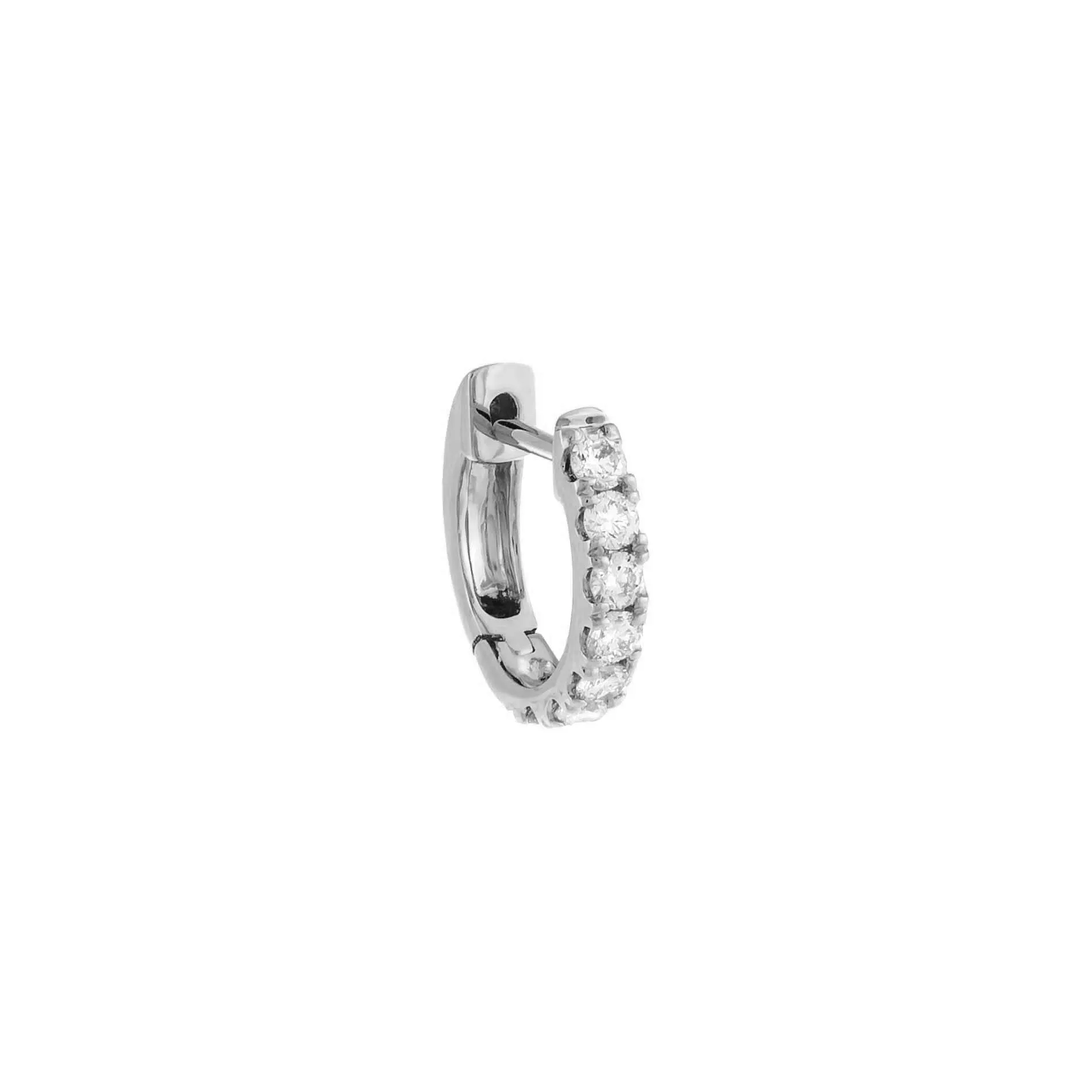 Wide Diamond Huggie Earring 14K sold by Adina Eden's product image thumbnail 3