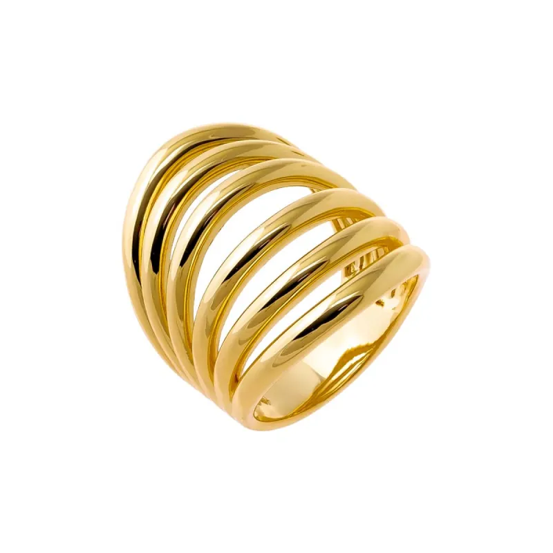 Solid Multi Row Lined Ring sold by Adina Eden's