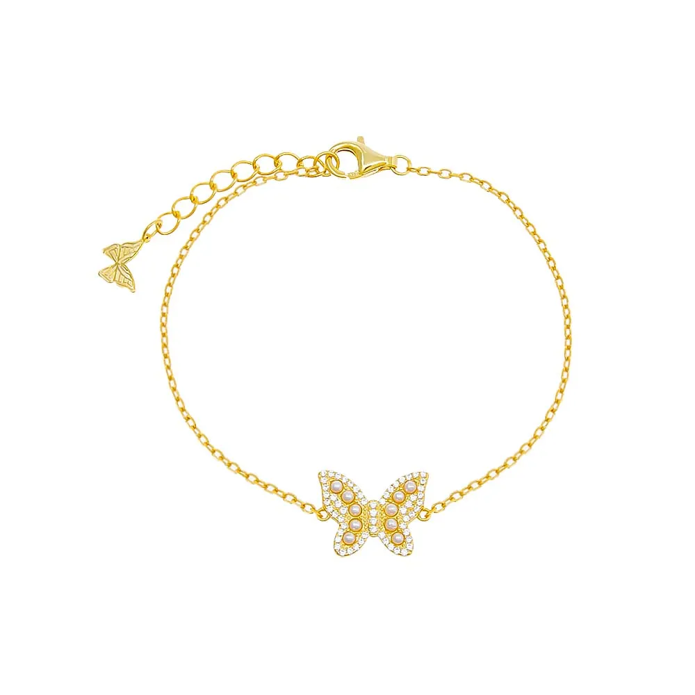 Pearl Butterfly Bracelet sold by Adina Eden's