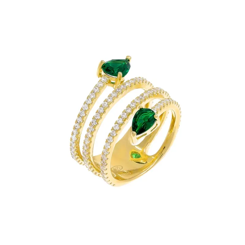 Colored Teardrop Multi Wrap Ring sold by Adina Eden's