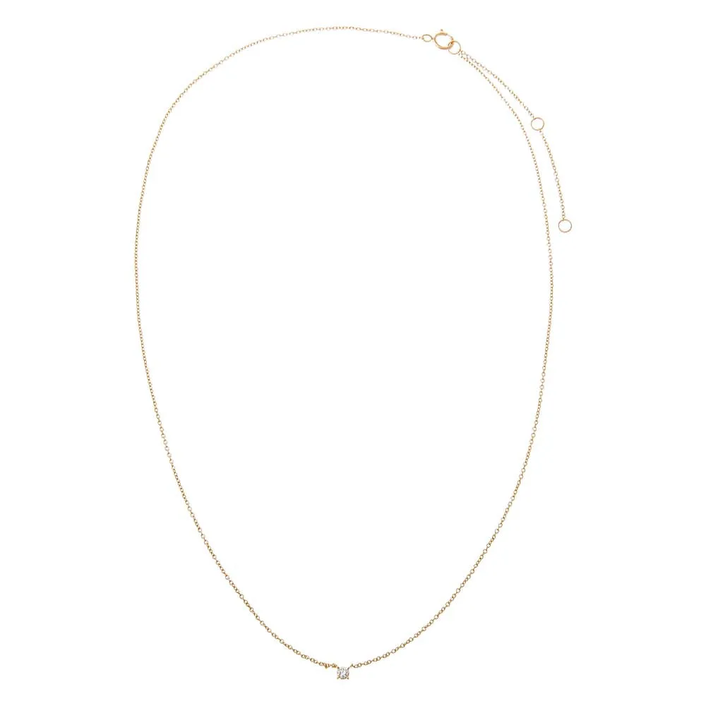 Diamond Solitaire Pendant Necklace 14K sold by Adina Eden's product image thumbnail 3