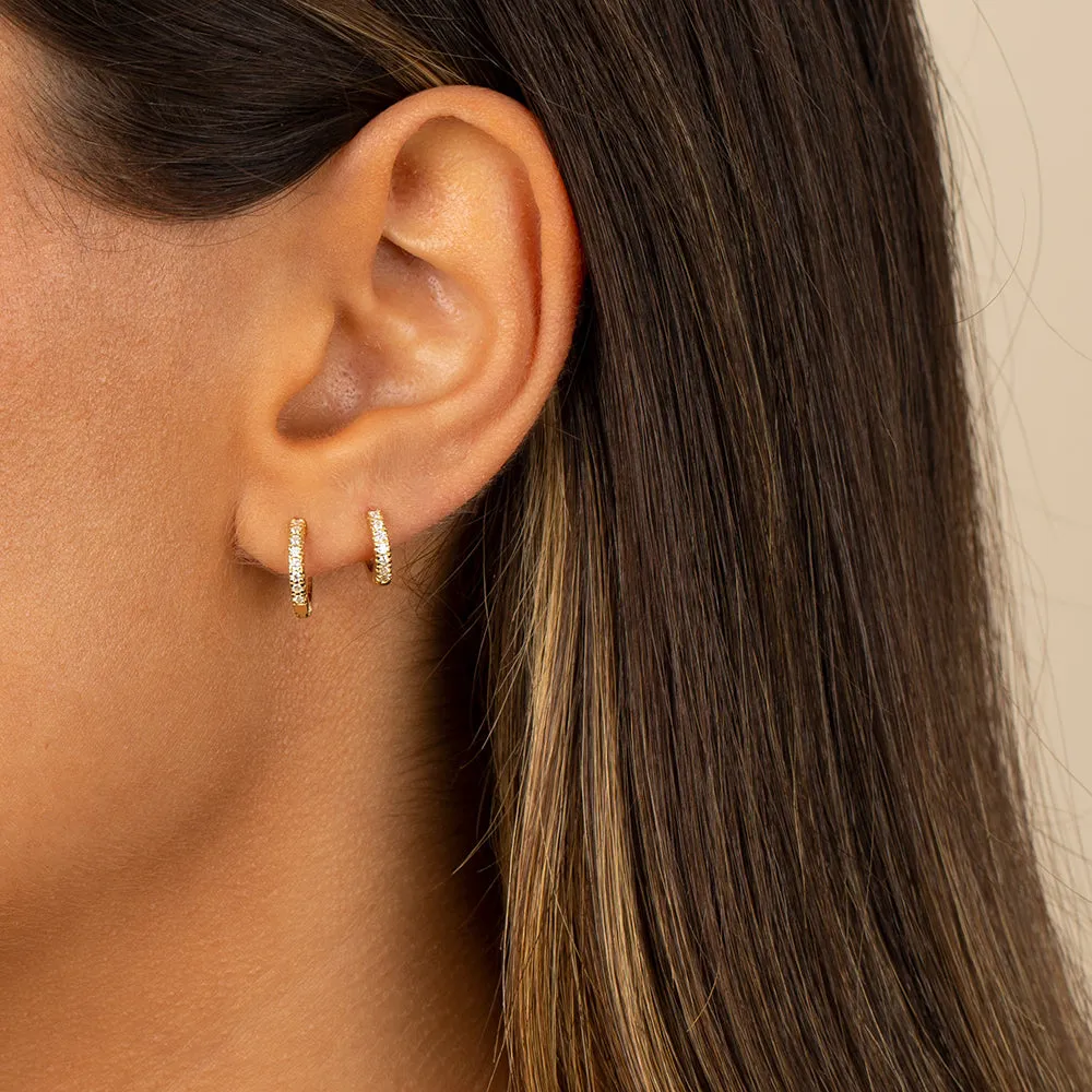 CZ Mini Huggie Earring sold by Adina Eden's product image thumbnail 4