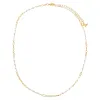 Pearl X Paperclip Chain Necklace sold by Adina Eden's