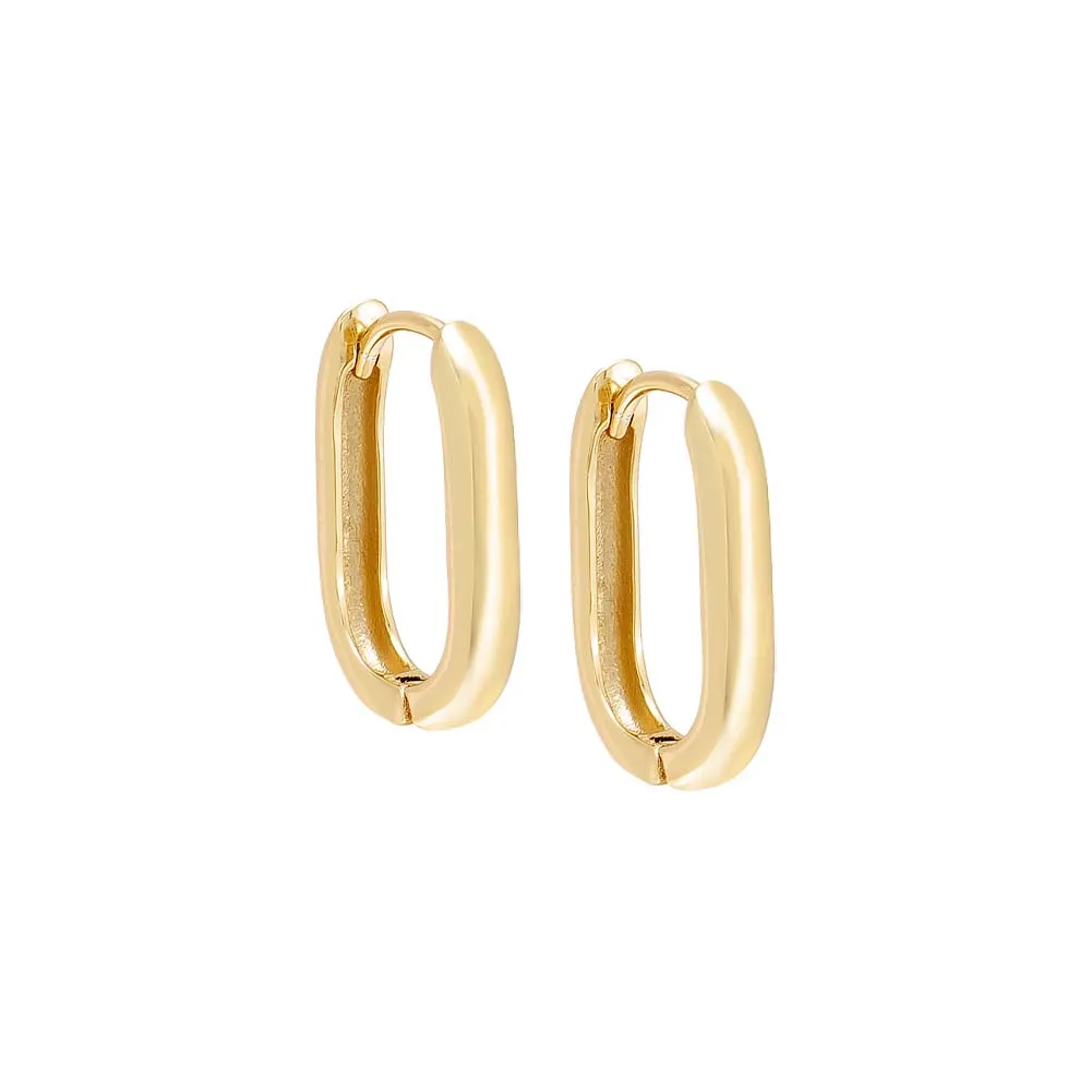 Solid Thick Link Hoop Earring sold by Adina Eden's