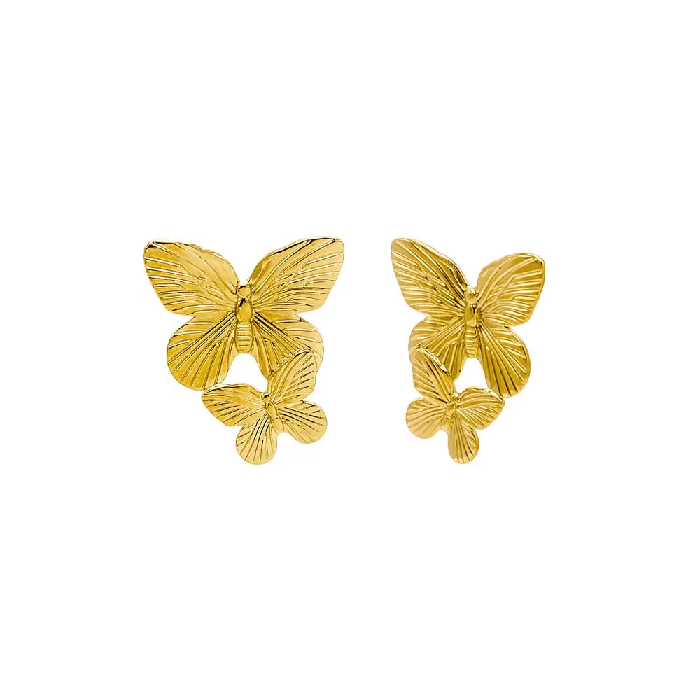 Double Graduated Butterfly Statement Stud Earring sold by Adina Eden's