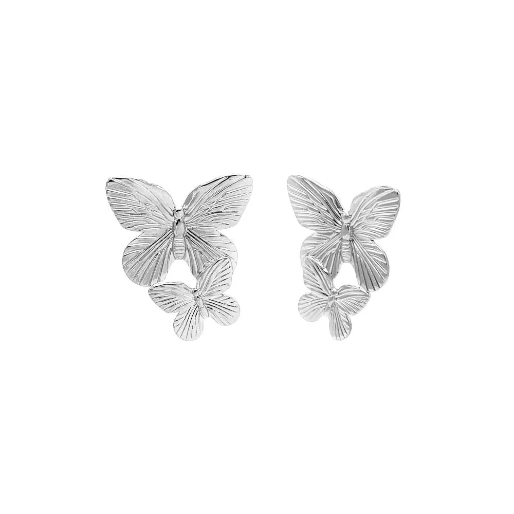 Double Graduated Butterfly Statement Stud Earring sold by Adina Eden's product image thumbnail 2