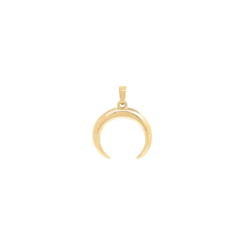 Solid Cowhorn Charm 14K sold by Adina Eden's
