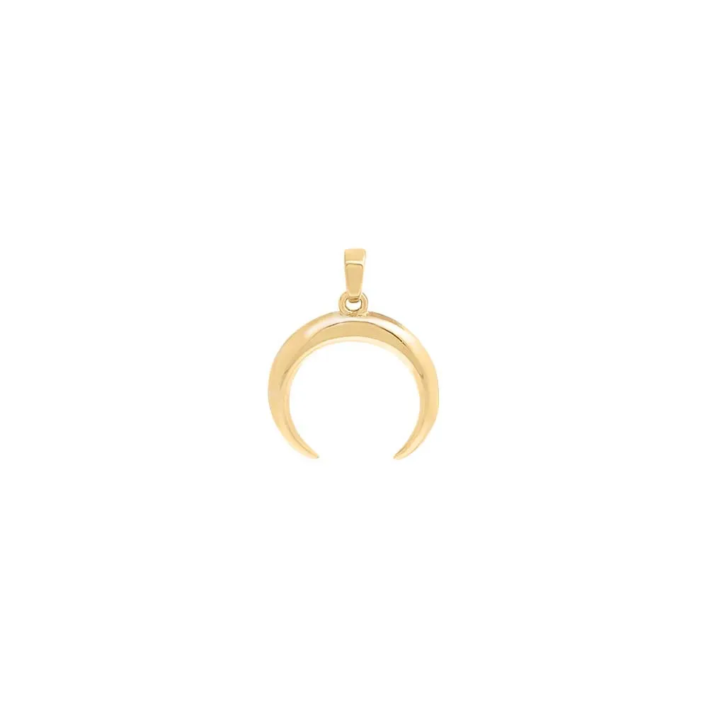 Solid Cowhorn Charm 14K sold by Adina Eden's