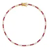 CZ Colored Tennis Anklet sold by Adina Eden's