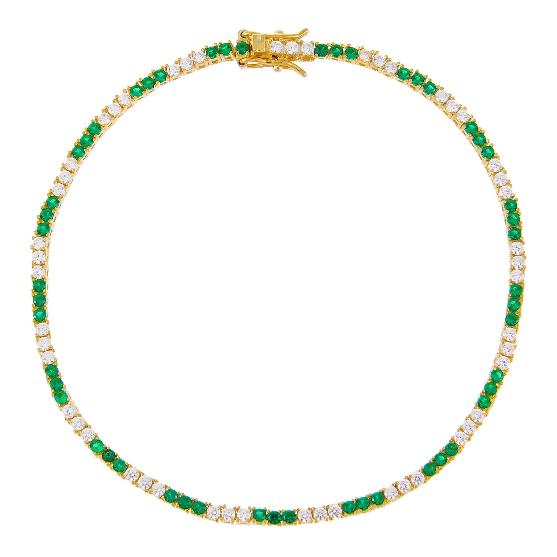 CZ Colored Tennis Anklet sold by Adina Eden's product image thumbnail 3