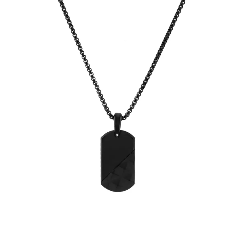 Matte Studded Dog Tag Necklace sold by Adina Eden's