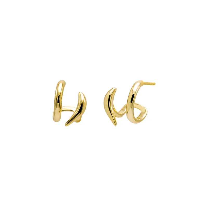 Solid Double Strand Open Hoop Earring sold by Adina Eden's