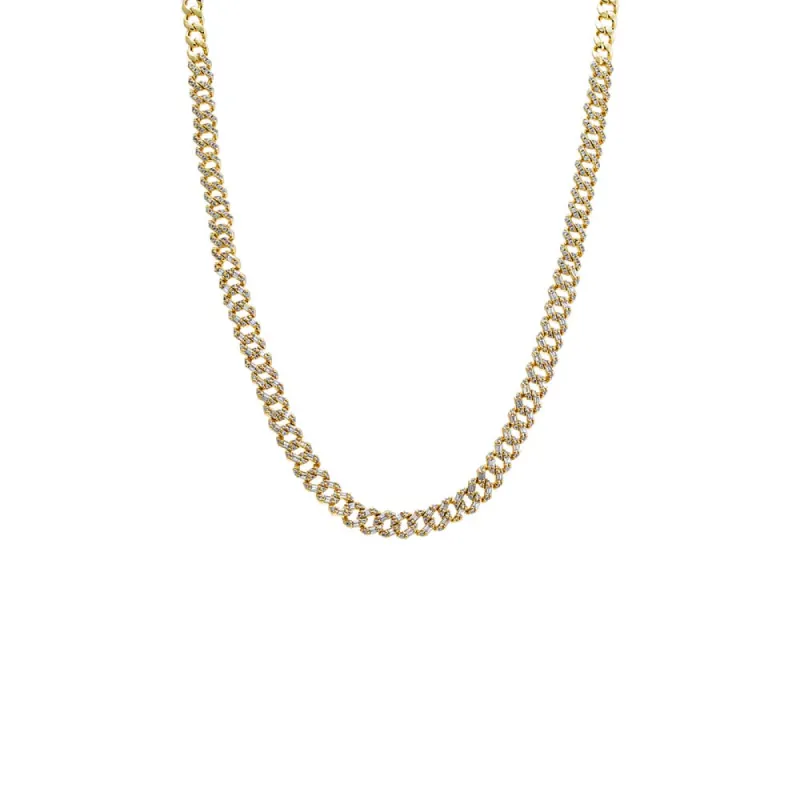 Pave Chunky Cuban Link Necklace sold by Adina Eden's