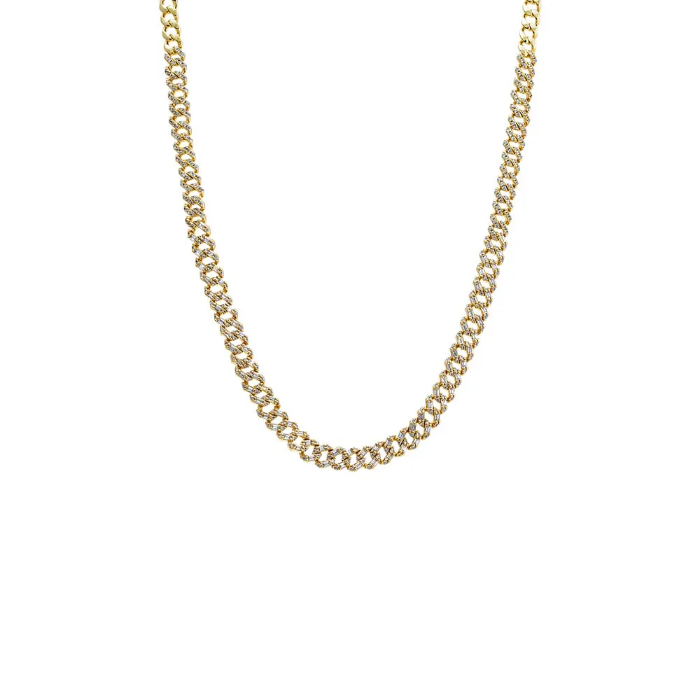 Pave Chunky Cuban Link Necklace sold by Adina Eden's