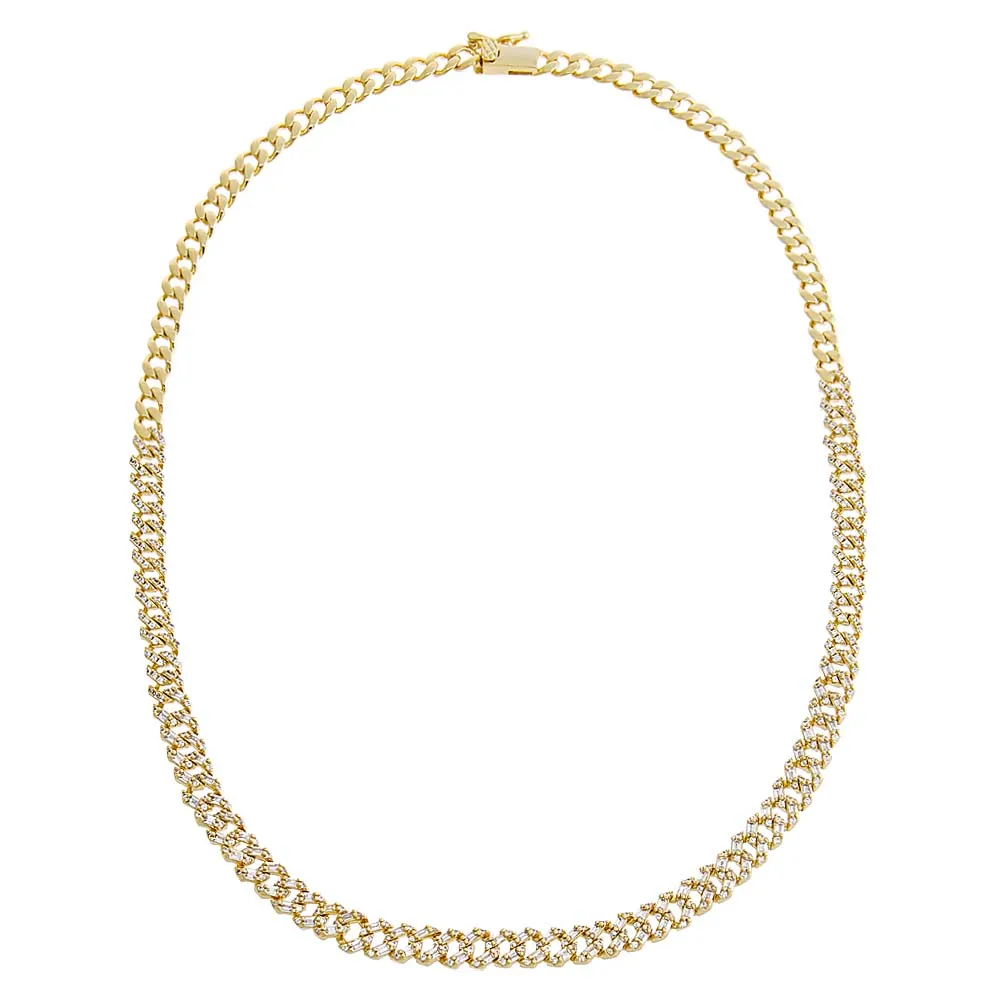 Pave Chunky Cuban Link Necklace sold by Adina Eden's product image thumbnail 3