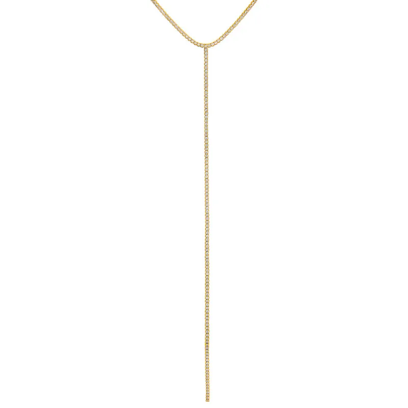 Tennis Lariat Necklace sold by Adina Eden's