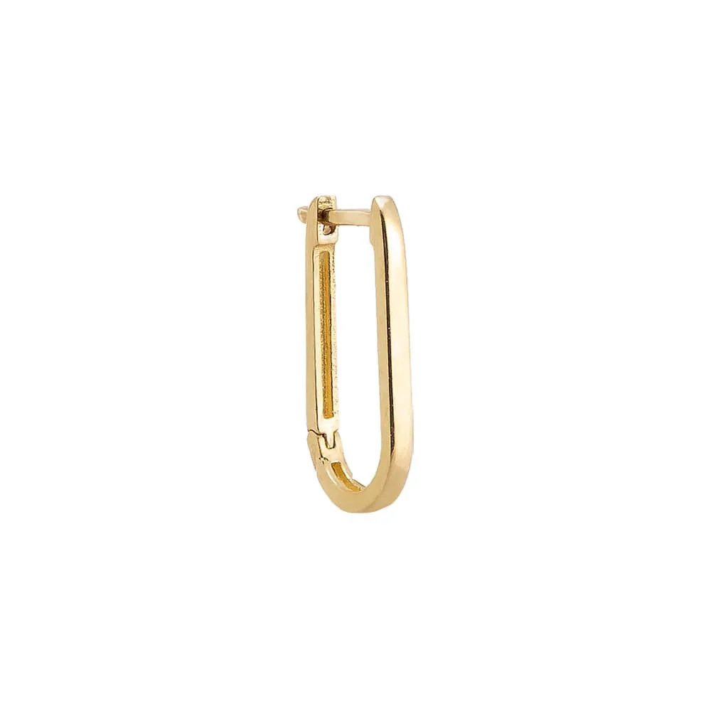 Solid Thin U-Shape Huggie Earring 14K sold by Adina Eden's product image thumbnail 3