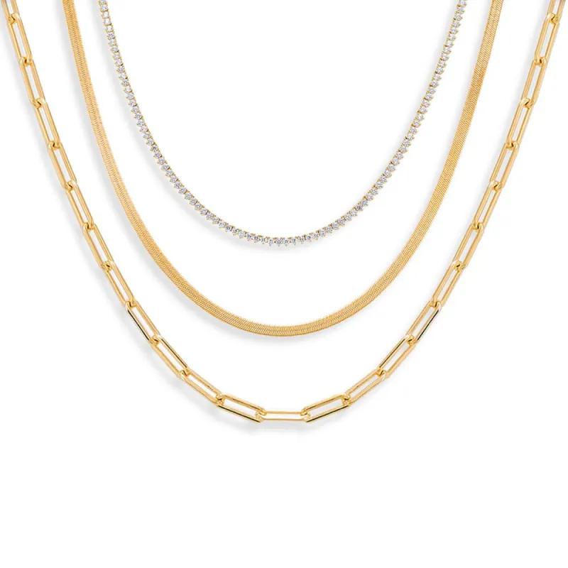 The Perfect Touch Of Tennis Necklace Combo Set sold by Adina Eden's