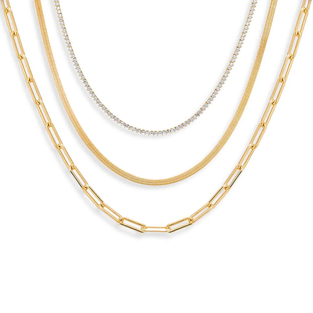 The Perfect Touch Of Tennis Necklace Combo Set sold by Adina Eden's