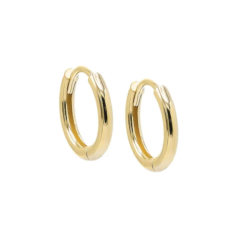 Solid Rounded Huggie Earring 14K sold by Adina Eden's