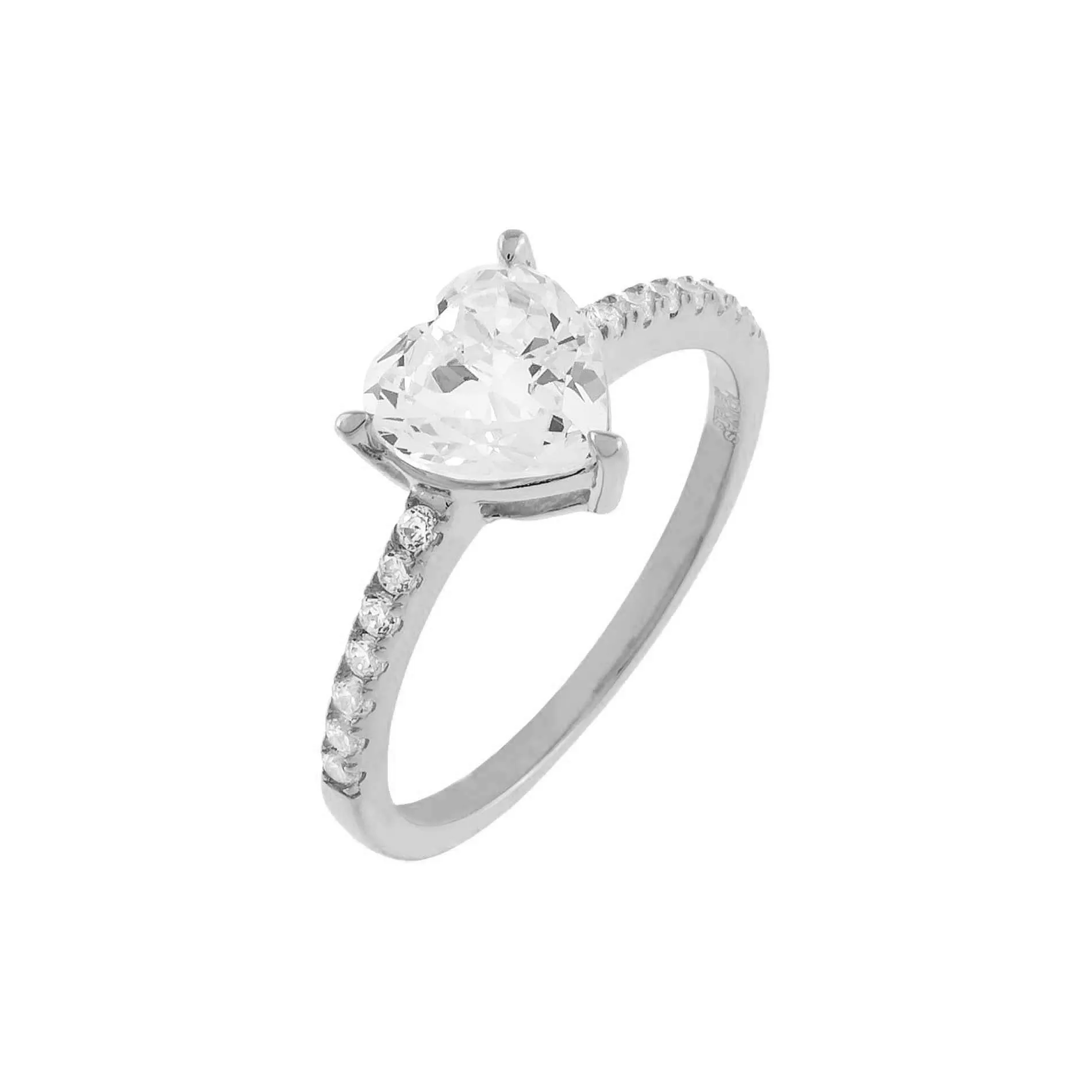 Pavé Heart Stone Ring sold by Adina Eden's product image thumbnail 4