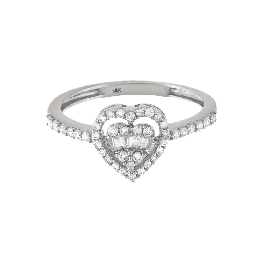 Heart Diamond Illusion Ring 14K sold by Adina Eden's product image thumbnail 4