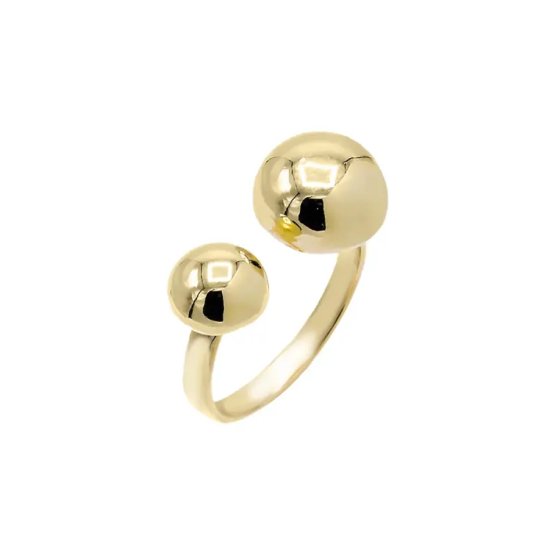 Solid Open Double Ball Ring sold by Adina Eden's