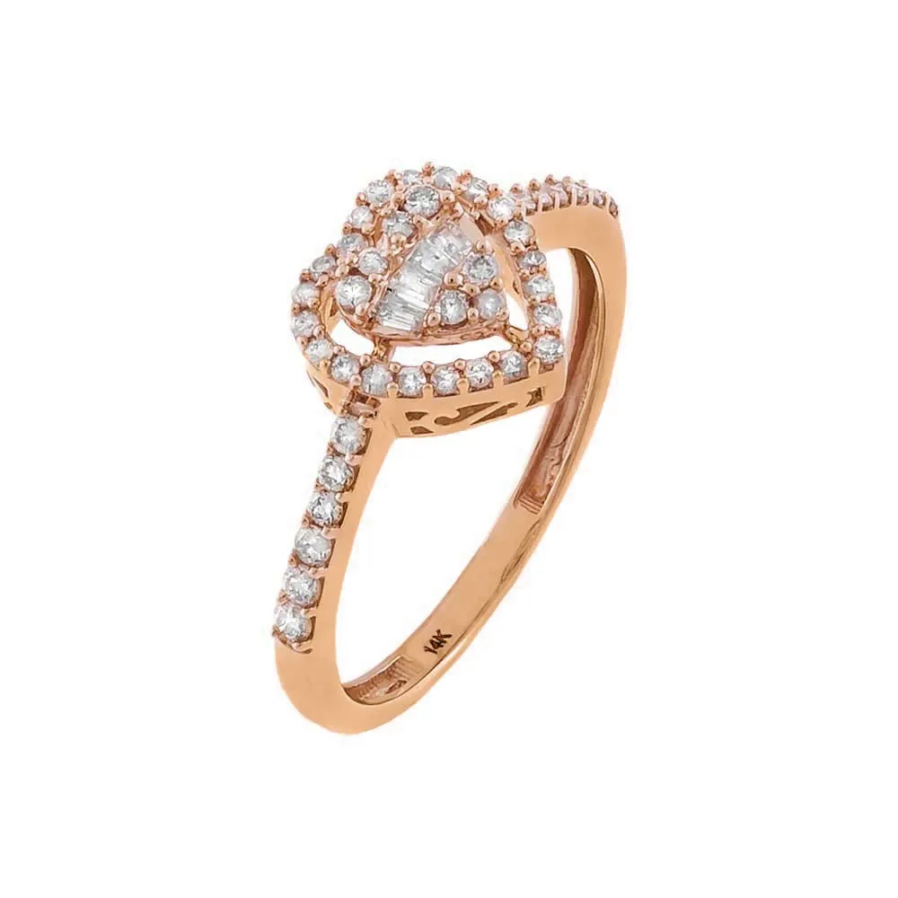 Heart Diamond Illusion Ring 14K sold by Adina Eden's product image thumbnail 5