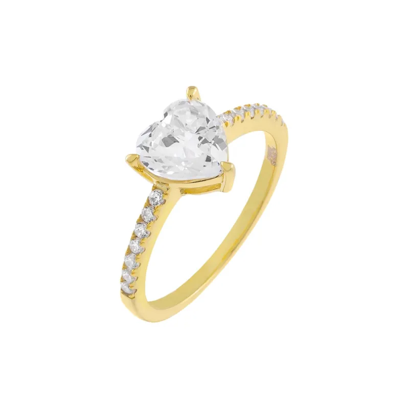 Pavé Heart Stone Ring sold by Adina Eden's