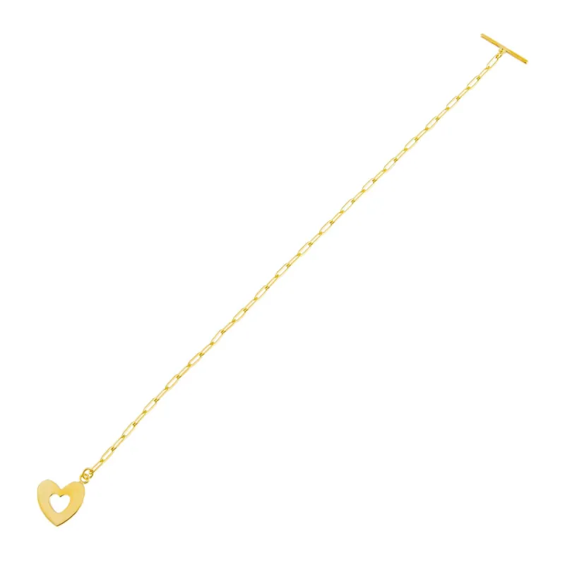 Open Heart Toggle Link Bracelet sold by Adina Eden's