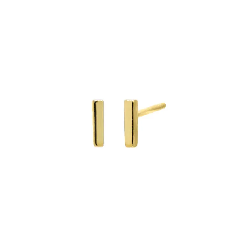 Tiny Solid Bar Stud Earring sold by Adina Eden's