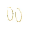 CZ Solitaire Open Hoop Earring sold by Adina Eden's