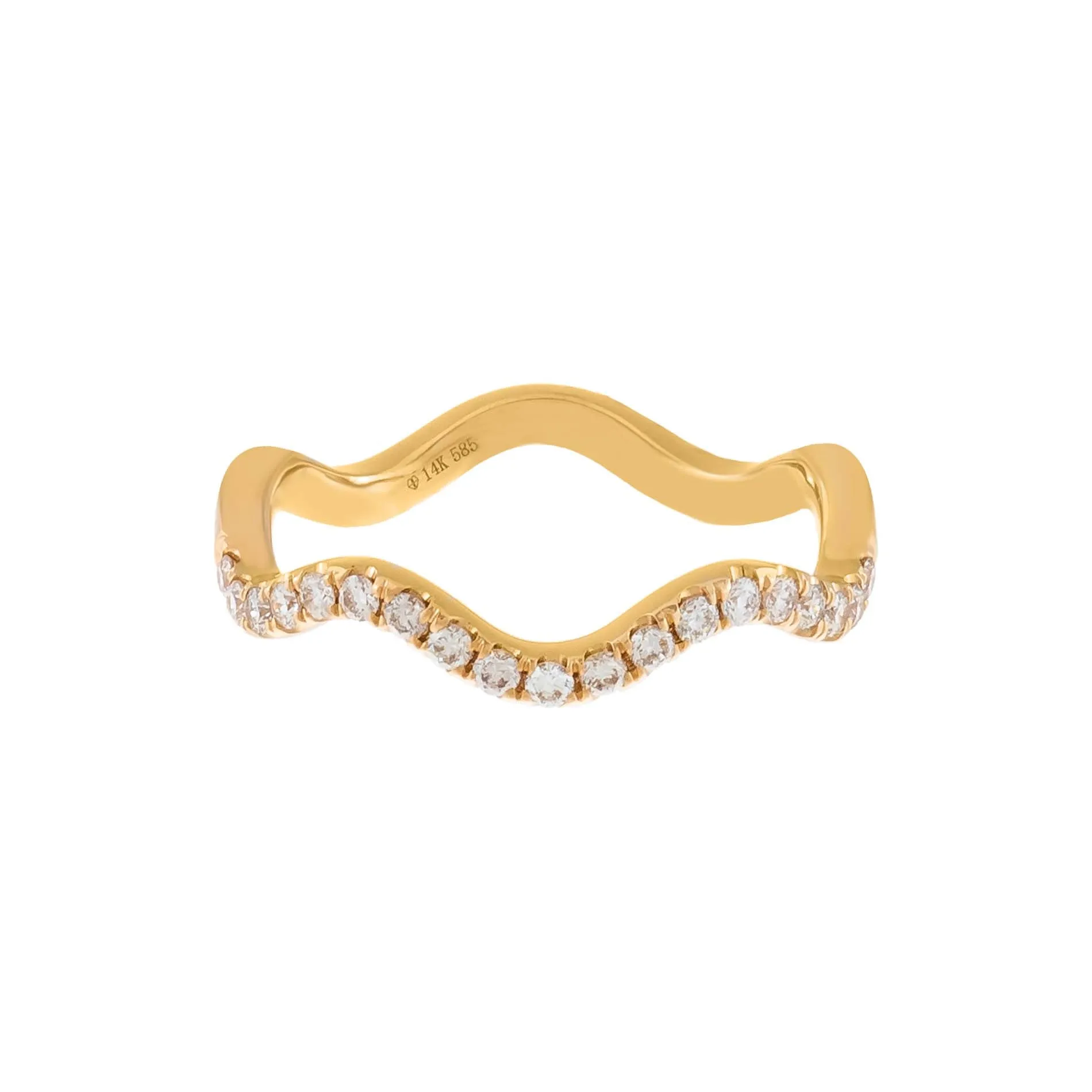 Diamond Squiggly Ring 14K sold by Adina Eden's product image thumbnail 2