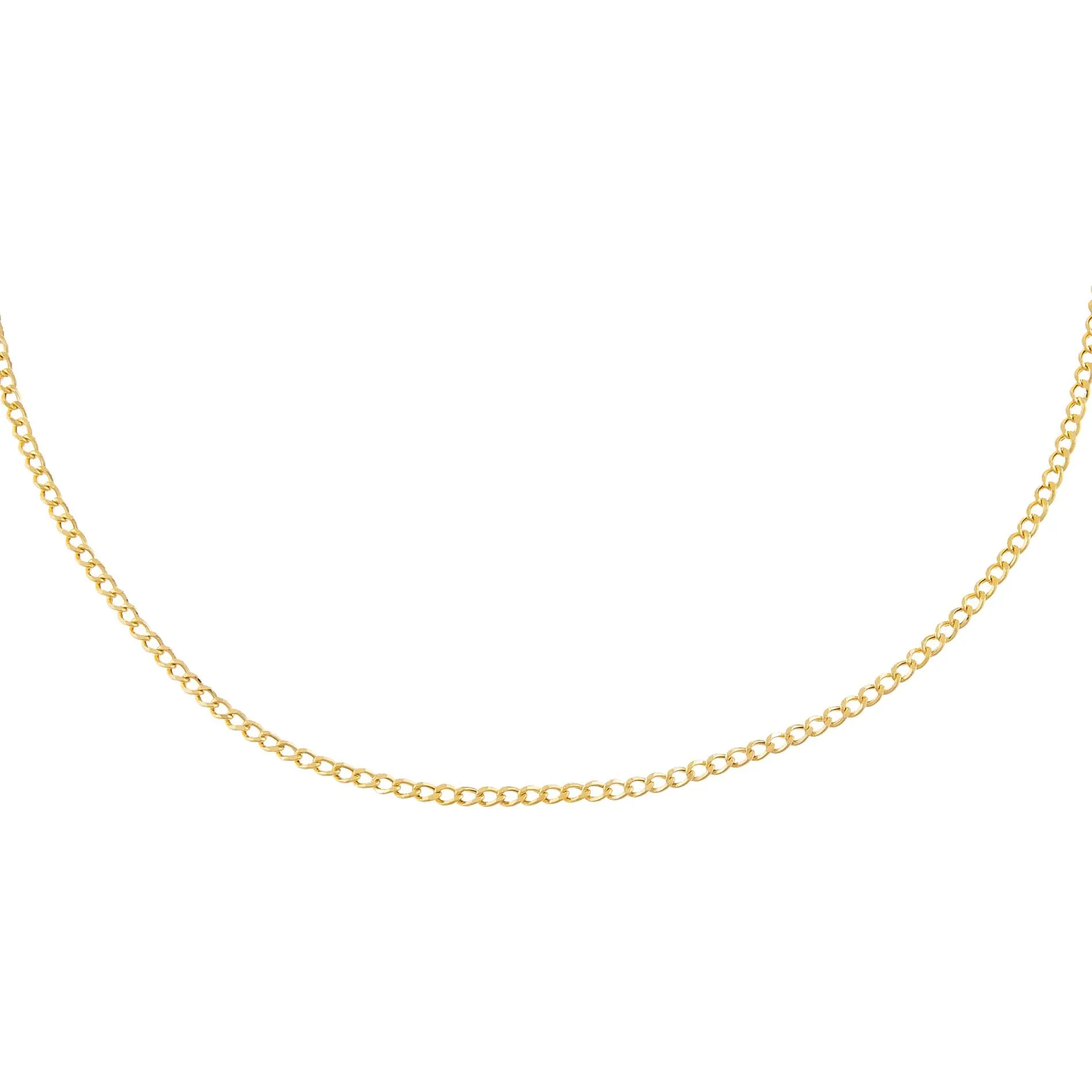 Thin Cuban Chain Necklace 14K sold by Adina Eden's