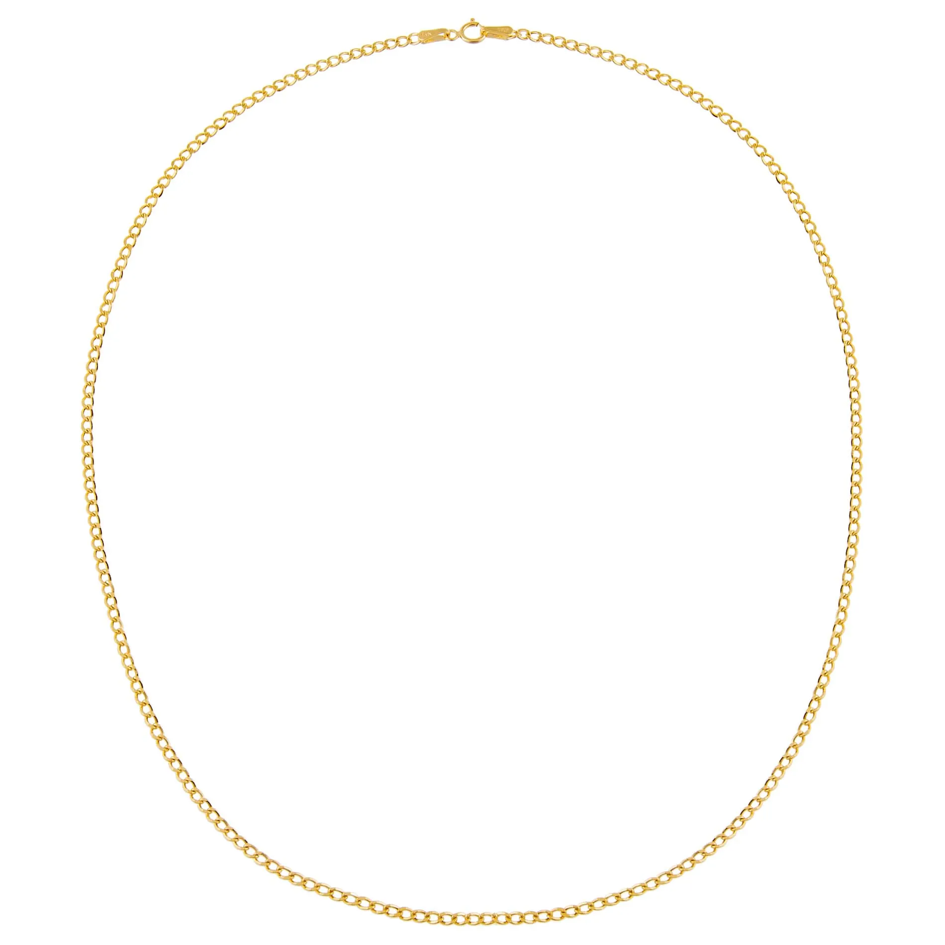 Thin Cuban Chain Necklace 14K sold by Adina Eden's product image thumbnail 2