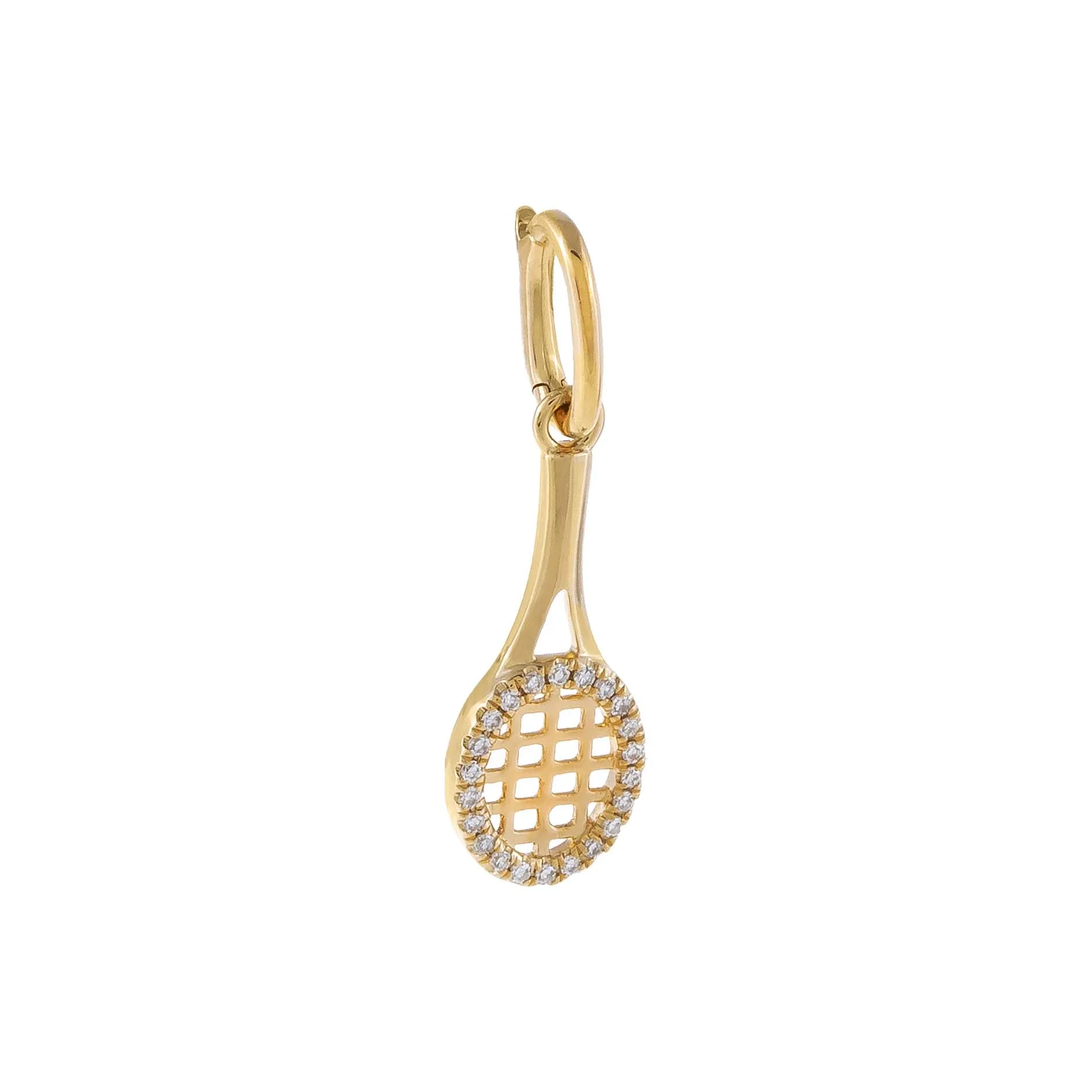 Diamond Tennis Racket Charm 14K sold by Adina Eden's
