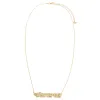 Pave Bubble Hebrew Am Israel Necklace sold by Adina Eden's