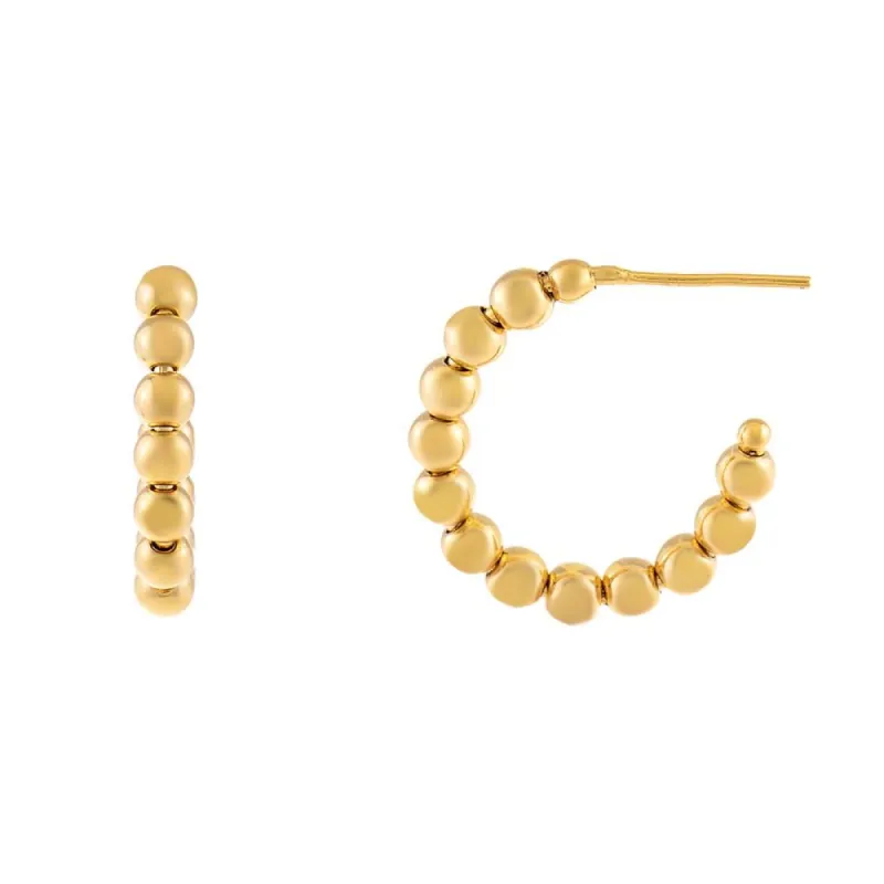 Beaded Hoop Earring sold by Adina Eden's