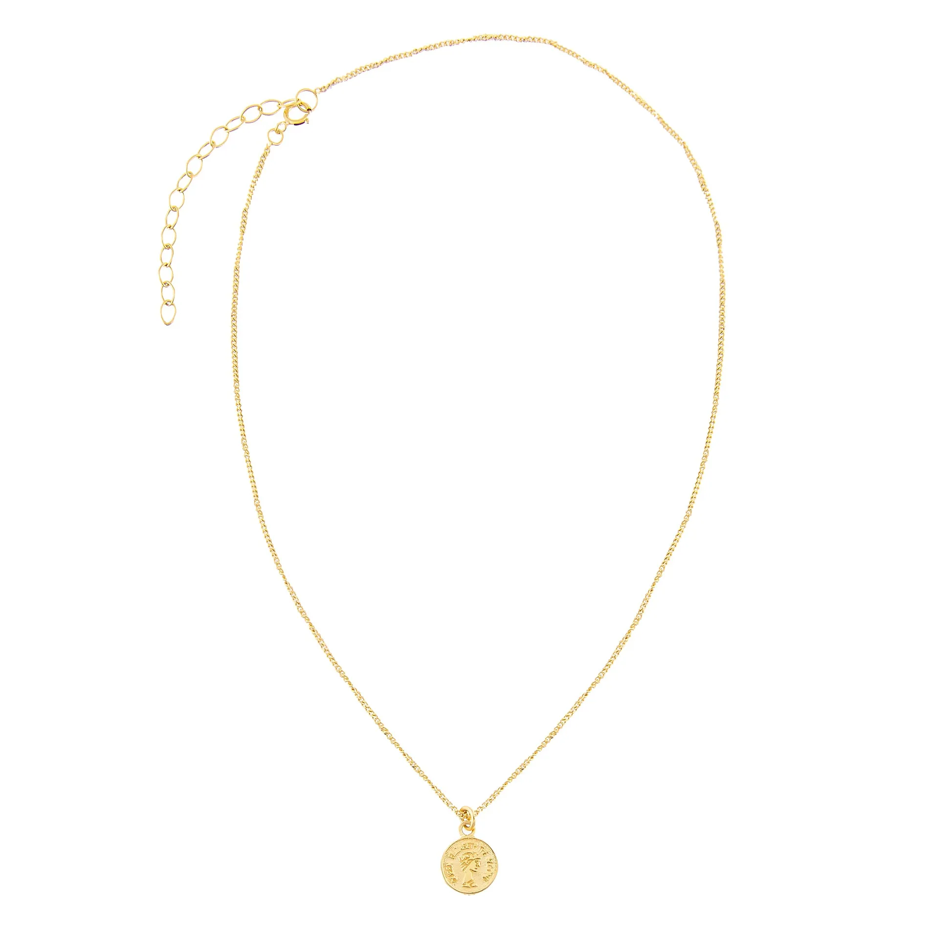 Tiny Coin Necklace sold by Adina Eden's product image thumbnail 2
