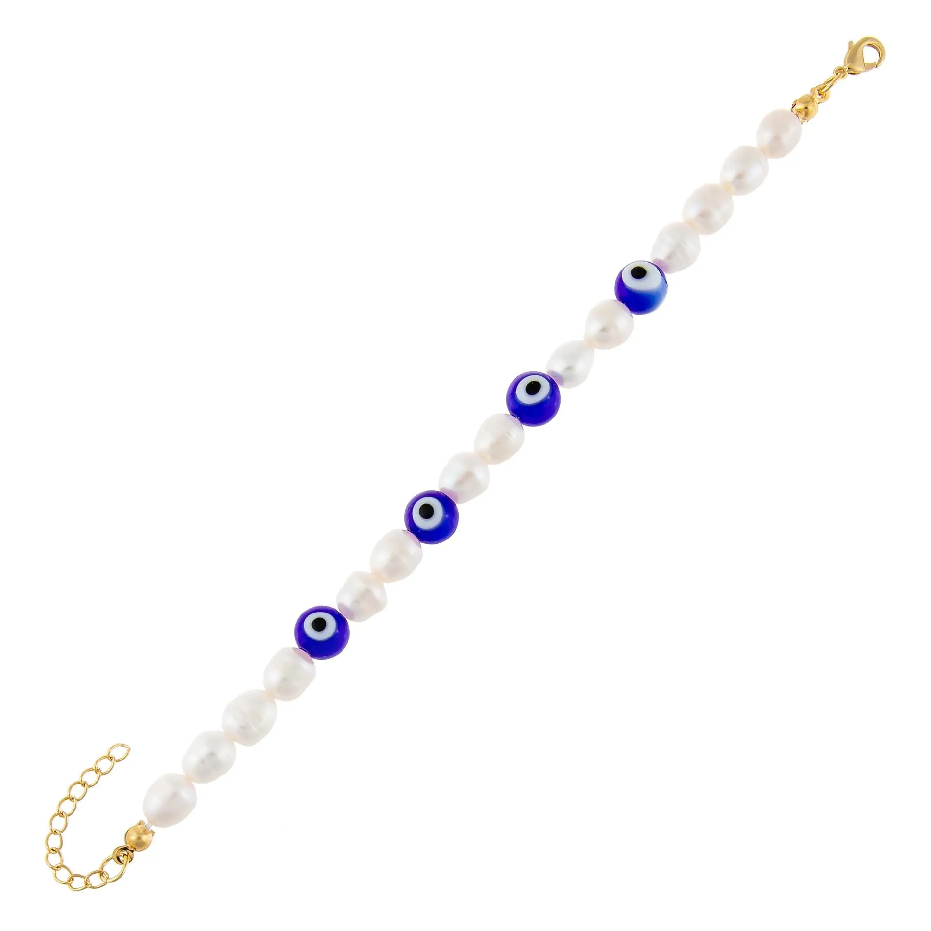 Evil Eye Pearl Bracelet sold by Adina Eden's