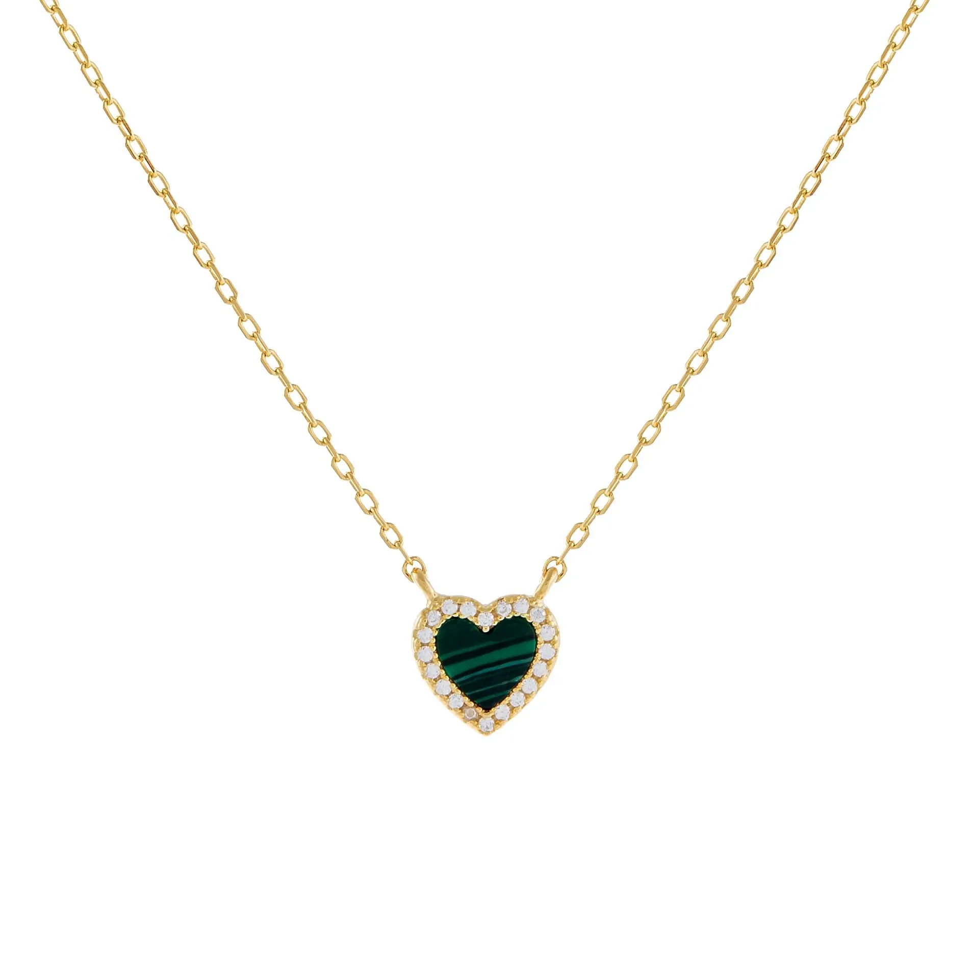 CZ Mini Heart Necklace sold by Adina Eden's product image thumbnail 3