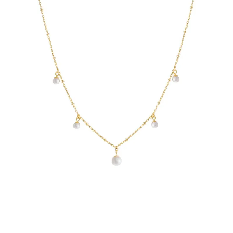 Graduated Dangling Pearl Necklace sold by Adina Eden's