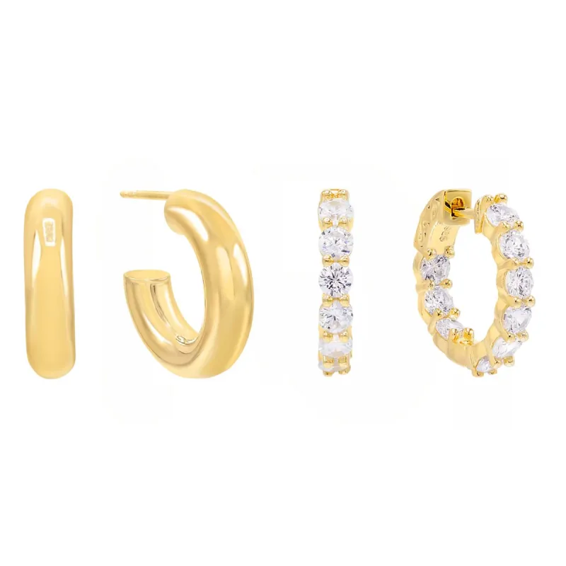 The Essential Hoop Earring Combo Set sold by Adina Eden's