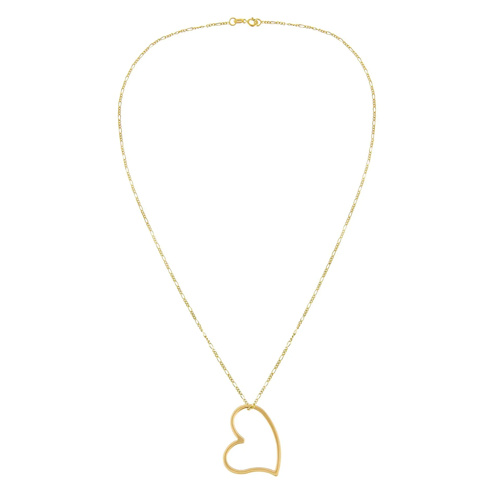 Open Heart Figaro Necklace 14K sold by Adina Eden's product image thumbnail 2