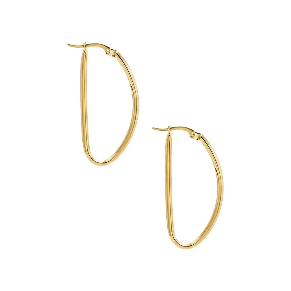Solid Geometric Shape Hoop Earring 14K sold by Adina Eden's product image thumbnail 3