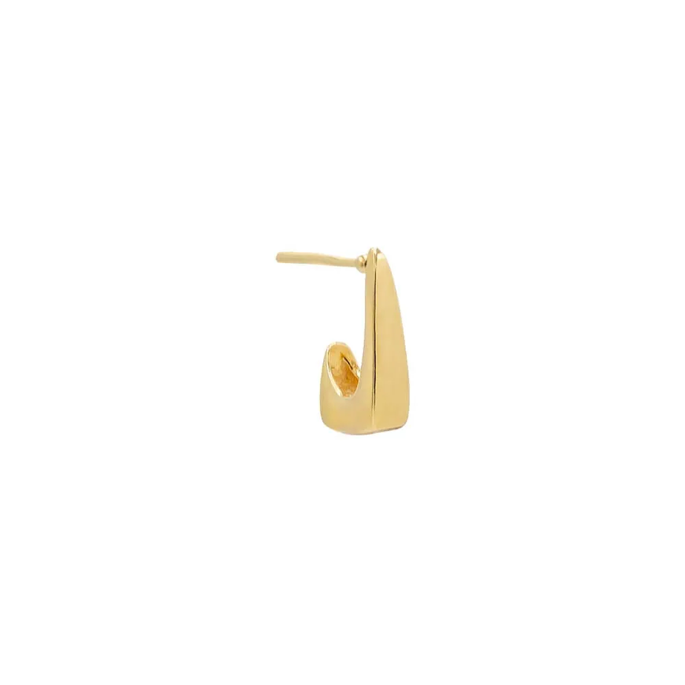 Solid Graduated Elongated Open Hoop Stud Earring sold by Adina Eden's product image thumbnail 3