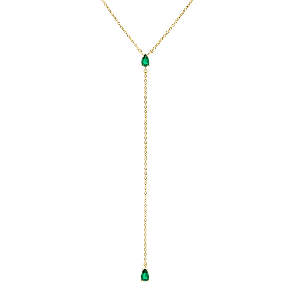 CZ Teardrop Lariat sold by Adina Eden's product image thumbnail 4