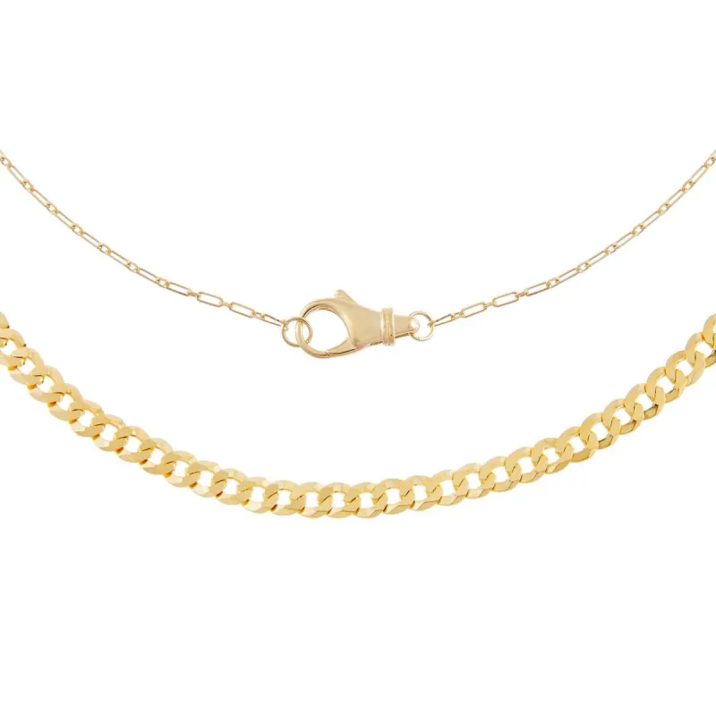 Clasp X Cuban Chain Necklace Combo Set sold by Adina Eden's
