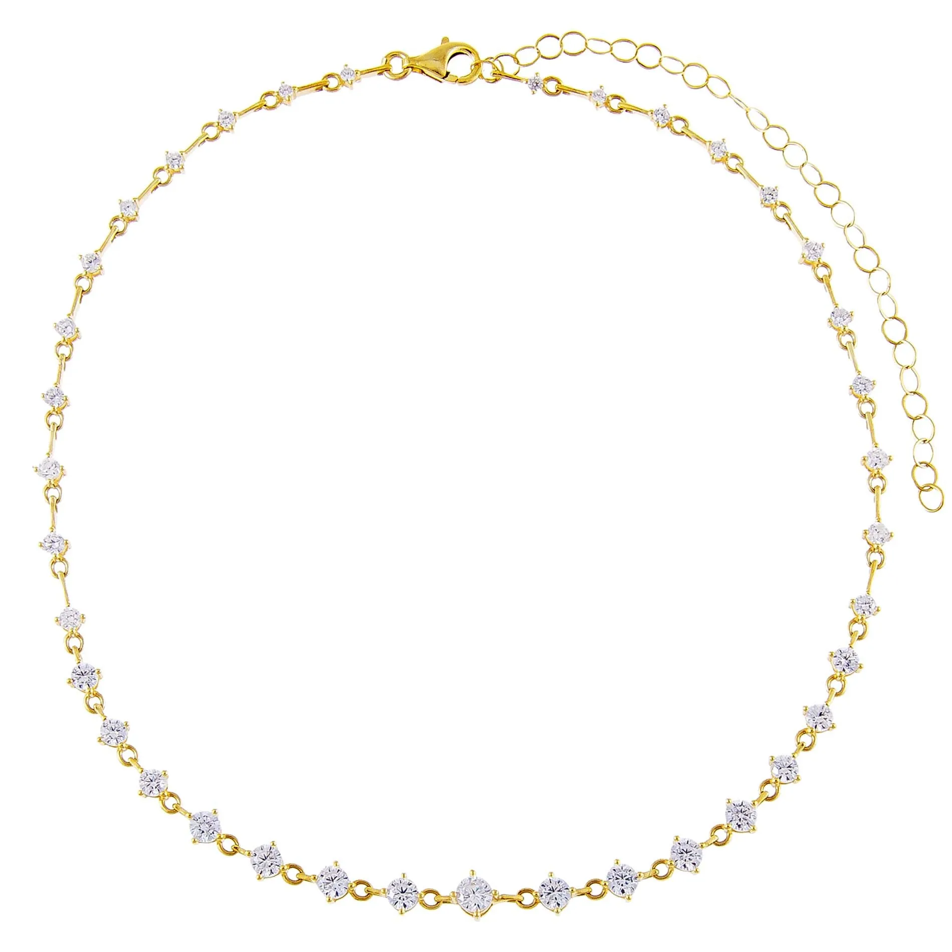 CZ Round Stone Choker sold by Adina Eden's product image thumbnail 3