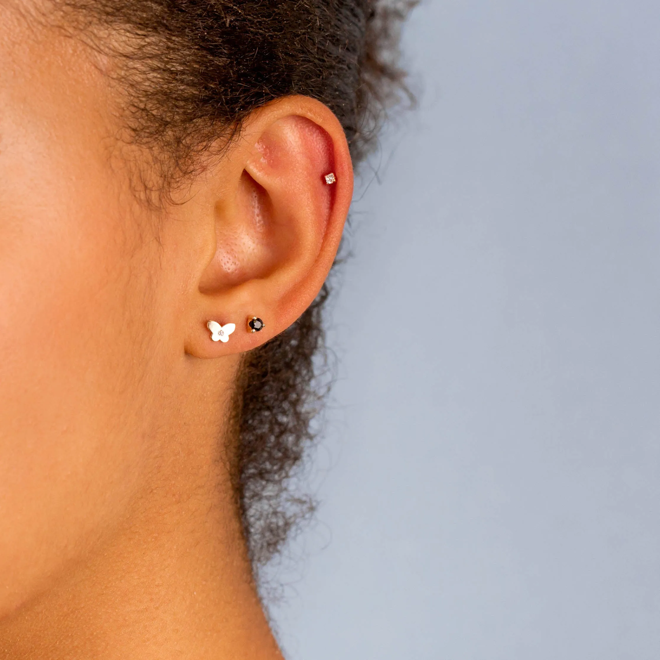 Onyx Threaded Stud Earring 14K sold by Adina Eden's product image thumbnail 2